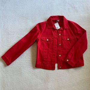 Red Jean Jacket - H&M/Divided - Fall Jacket - New With Tags - 100% Cotton